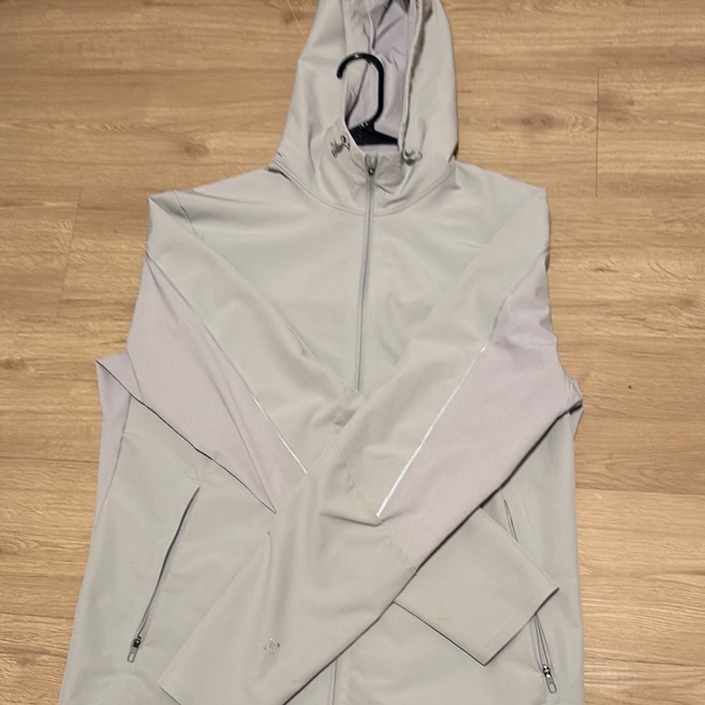 lululemon athletica Gray Windbreaker Jacket with Hood